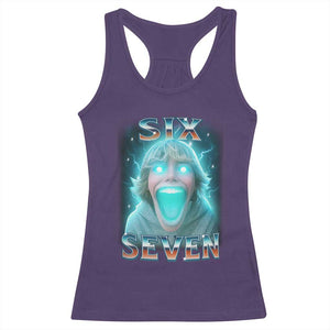 Funny Six Seven The Mason 67 Kid Gen Alpha Meme Racerback Tank Top TS11 Purple Print Your Wear