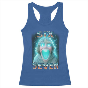 Funny Six Seven The Mason 67 Kid Gen Alpha Meme Racerback Tank Top TS11 Royal Blue Print Your Wear