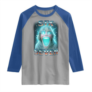 Funny Six Seven The Mason 67 Kid Gen Alpha Meme Raglan Shirt TS11 Sport Gray Royal Print Your Wear