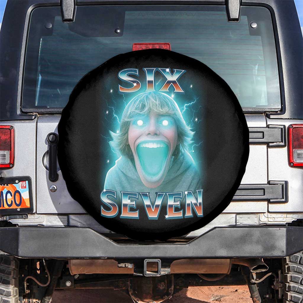 Funny Six Seven The Mason 67 Kid Gen Alpha Meme Spare Tire Cover TS11 No hole Black Print Your Wear