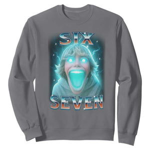 Funny Six Seven The Mason 67 Kid Gen Alpha Meme Sweatshirt TS11 Charcoal Print Your Wear