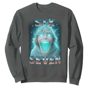 Funny Six Seven The Mason 67 Kid Gen Alpha Meme Sweatshirt TS11 Dark Heather Print Your Wear