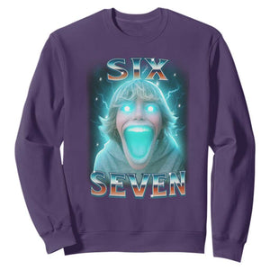 Funny Six Seven The Mason 67 Kid Gen Alpha Meme Sweatshirt TS11 Purple Print Your Wear