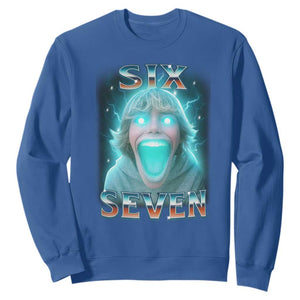Funny Six Seven The Mason 67 Kid Gen Alpha Meme Sweatshirt TS11 Royal Blue Print Your Wear