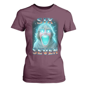 Funny Six Seven The Mason 67 Kid Gen Alpha Meme T Shirt For Women TS11 Maroon Print Your Wear