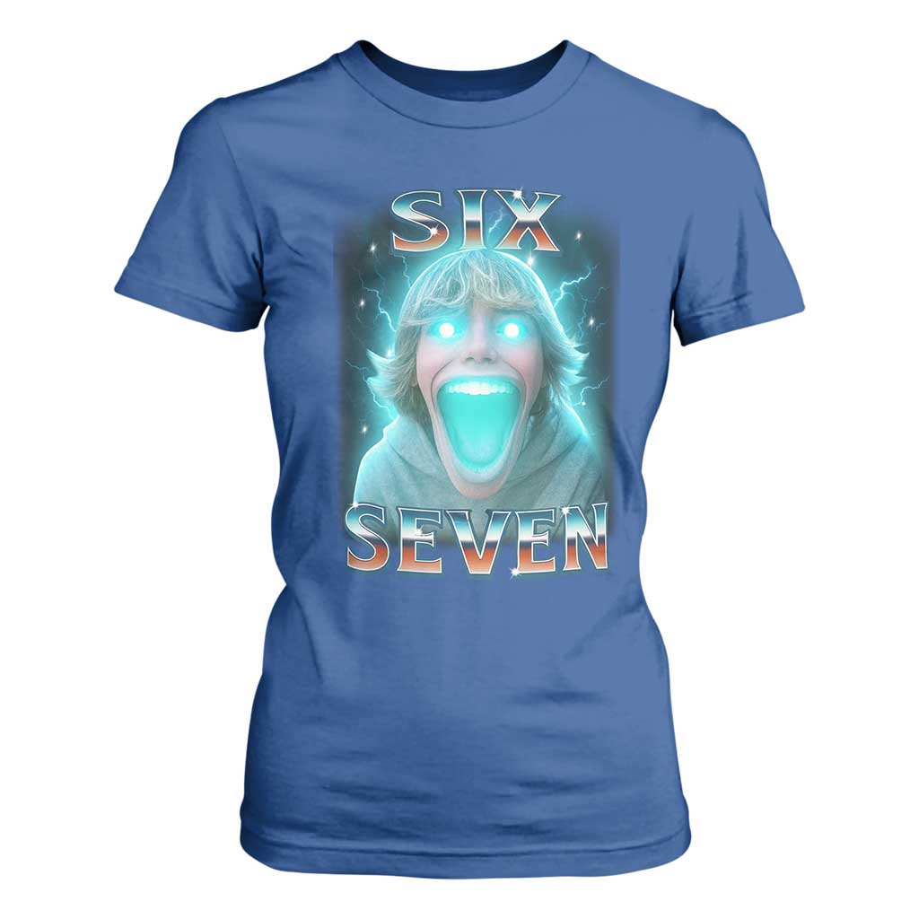 Funny Six Seven The Mason 67 Kid Gen Alpha Meme T Shirt For Women TS11 Royal Blue Print Your Wear