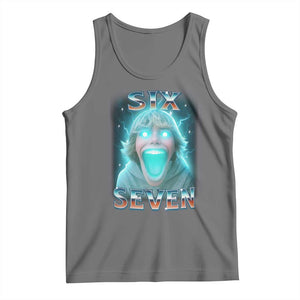 Funny Six Seven The Mason 67 Kid Gen Alpha Meme Tank Top TS11 Black Heather Print Your Wear