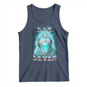 Funny Six Seven The Mason 67 Kid Gen Alpha Meme Tank Top TS11 Navy Print Your Wear