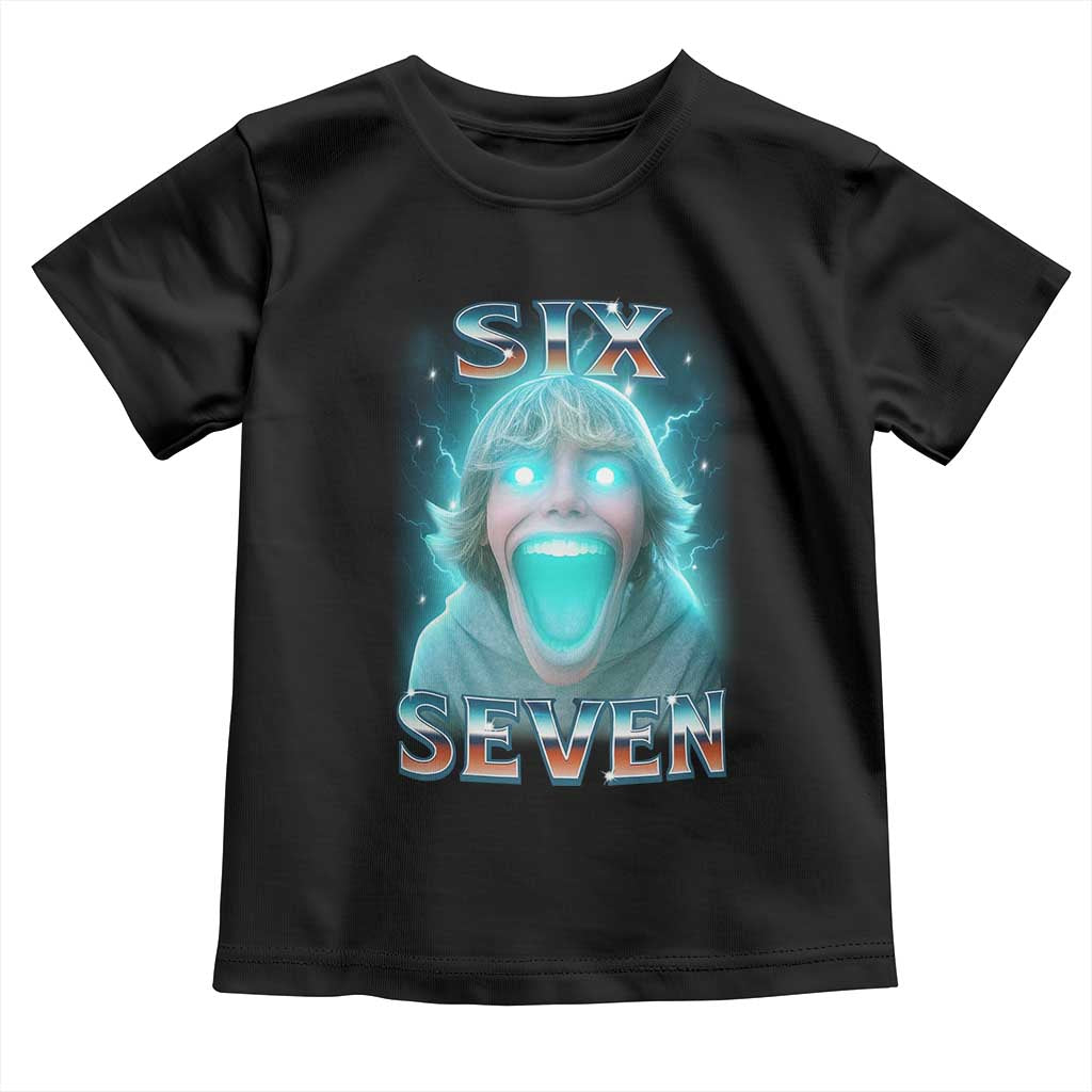 Funny Six Seven The Mason 67 Kid Gen Alpha Meme Toddler T Shirt - Viral Humor Tee TS11 Black Print Your Wear