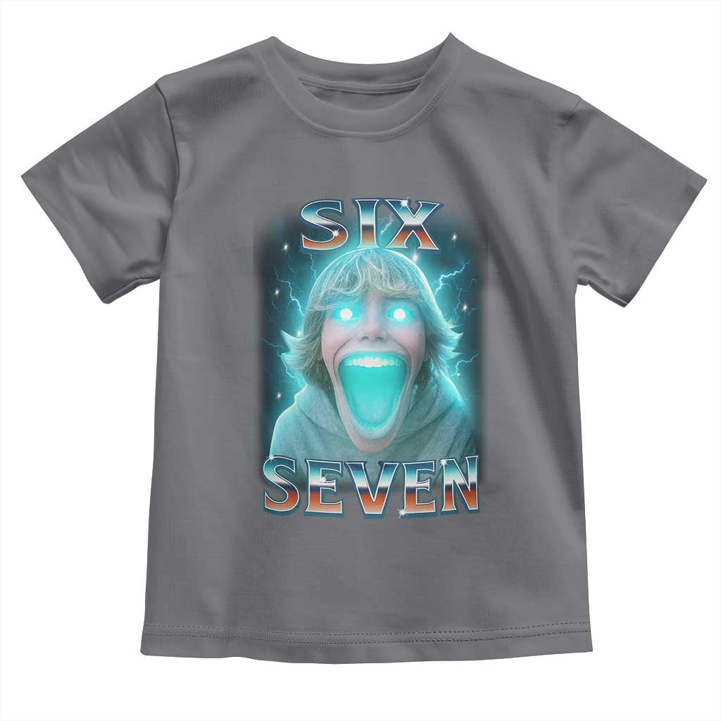 Funny Six Seven The Mason 67 Kid Gen Alpha Meme Toddler T Shirt - Viral Humor Tee TS11 Charcoal Print Your Wear