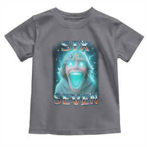 Funny Six Seven The Mason 67 Kid Gen Alpha Meme Toddler T Shirt TS11 Charcoal Print Your Wear