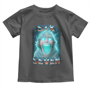 Funny Six Seven The Mason 67 Kid Gen Alpha Meme Toddler T Shirt - Viral Humor Tee TS11 Dark Heather Print Your Wear