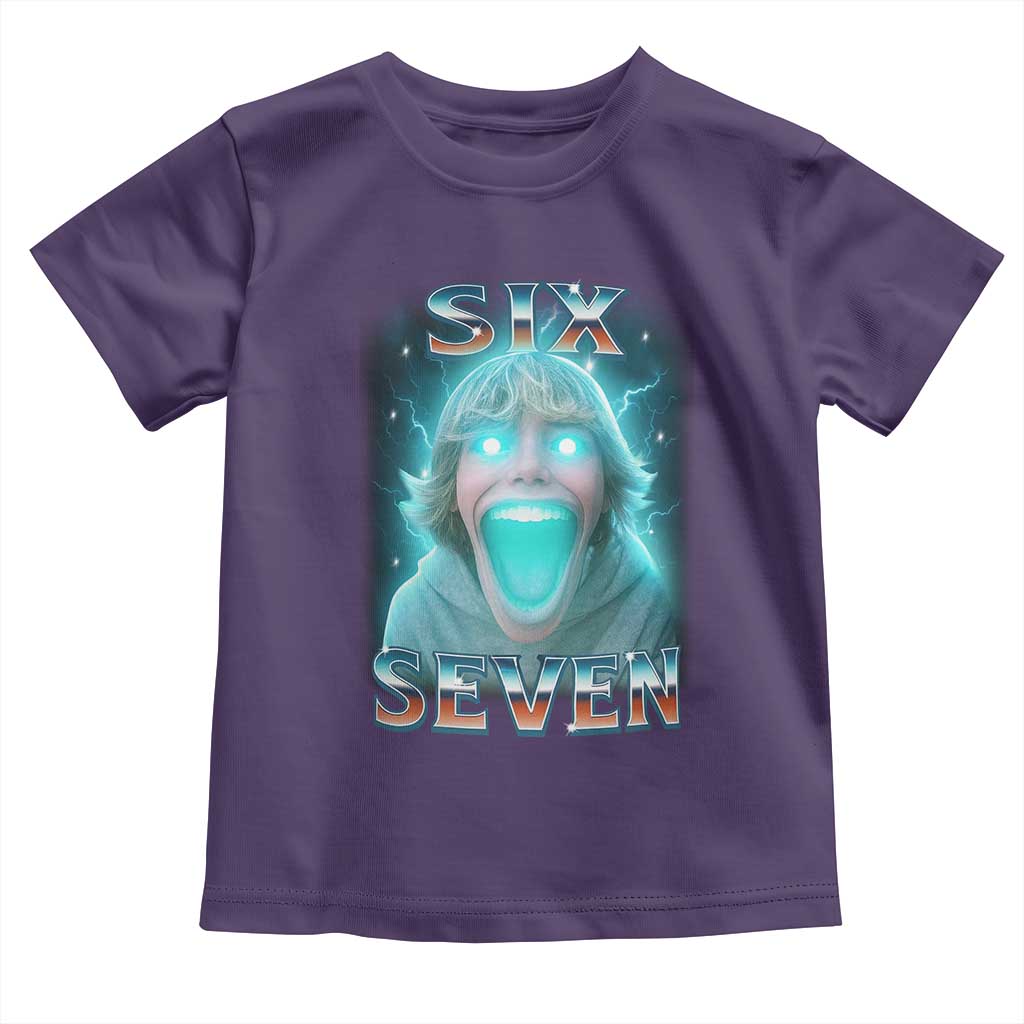 Funny Six Seven The Mason 67 Kid Gen Alpha Meme Toddler T Shirt - Viral Humor Tee TS11 Purple Print Your Wear