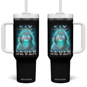 Funny Six Seven The Mason 67 Kid Gen Alpha Meme Tumbler With Handle TS11 One Size: 40 oz Black Print Your Wear