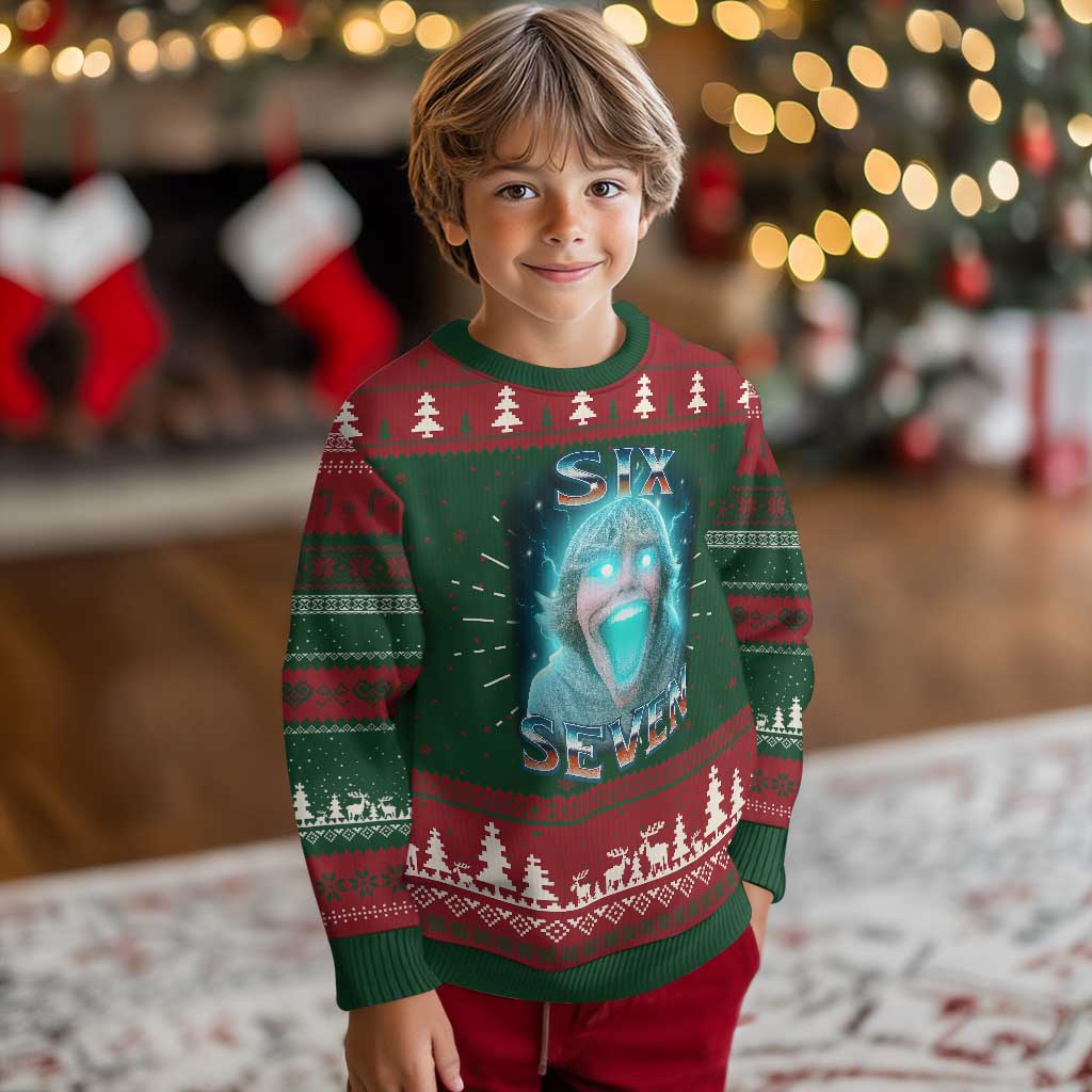 Funny Six Seven The Mason 67 Kid Gen Alpha Meme Knit Sweatshirt TS11 Christmas Print Your Wear