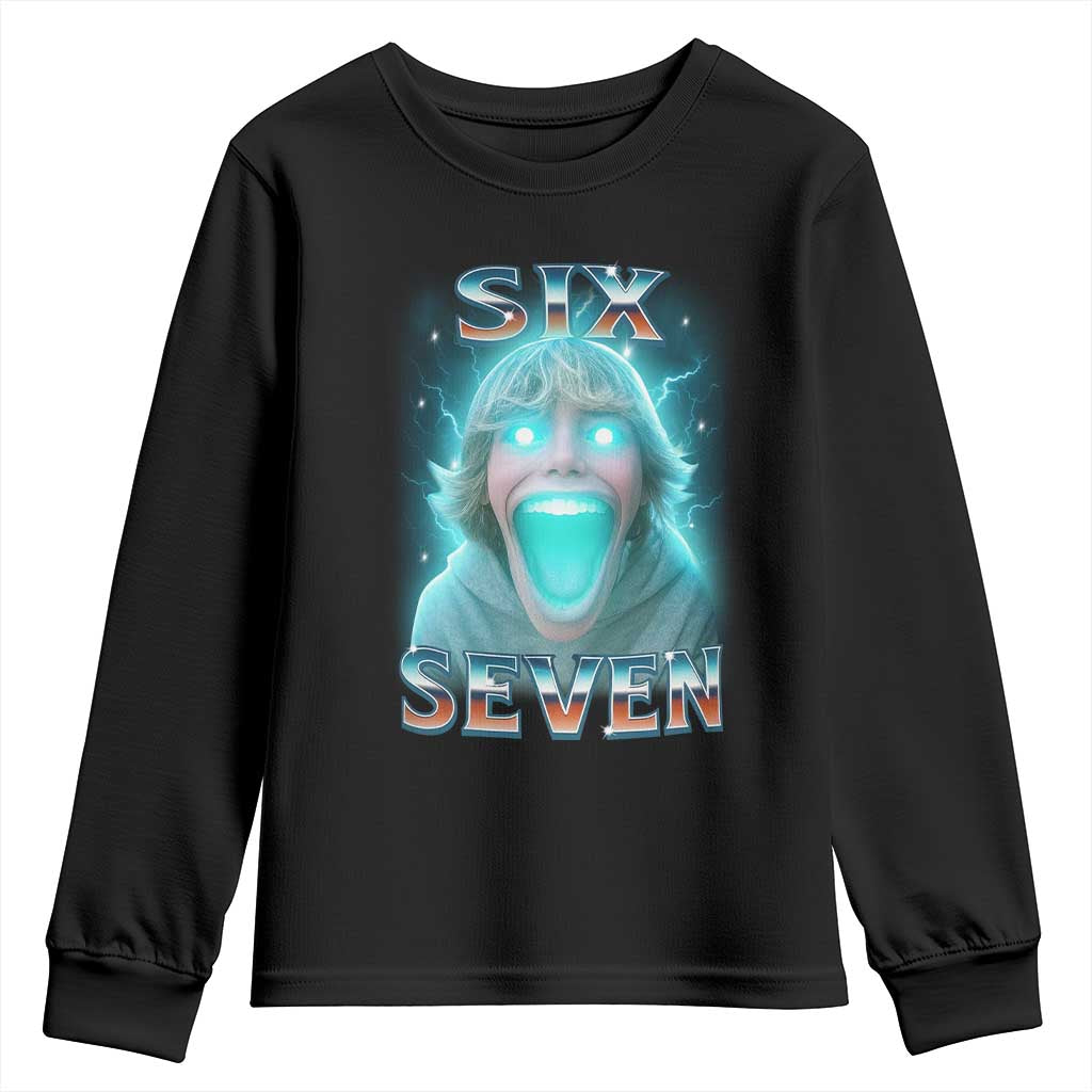 Funny Six Seven The Mason 67 Kid Gen Alpha Meme Youth Sweatshirt TS11 Black Print Your Wear