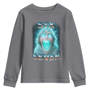Funny Six Seven The Mason 67 Kid Gen Alpha Meme Youth Sweatshirt TS11 Charcoal Print Your Wear