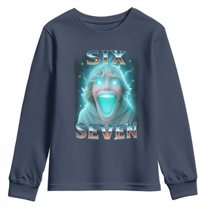Funny Six Seven The Mason 67 Kid Gen Alpha Meme Youth Sweatshirt TS11 Navy Print Your Wear