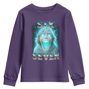 Funny Six Seven The Mason 67 Kid Gen Alpha Meme Youth Sweatshirt TS11 Purple Print Your Wear
