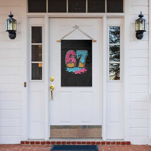 Funny 67 Ice Cream Drip Meme Six Seven Gen Alpha Slang Garden Flag TS11 Print Your Wear