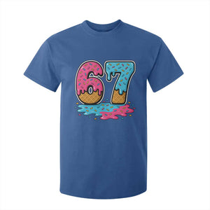Funny 67 Ice Cream Drip Meme Six Seven Gen Alpha Slang T Shirt For Kid TS11 Royal Blue Print Your Wear