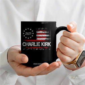 Charlie Kirk 2025 Coffee Mug Freedom Vintage American Flag TS11 Print Your Wear