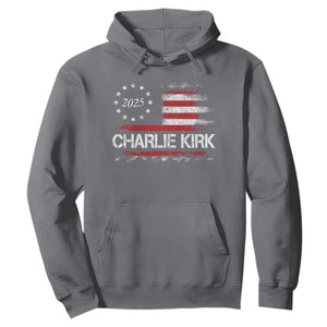 Charlie Kirk 2025 Hoodie Freedom Vintage American Flag TS11 Charcoal Print Your Wear
