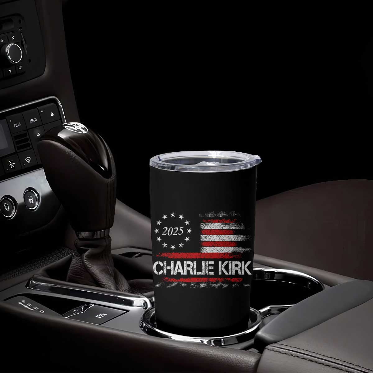 Charlie Kirk 2025 Tumbler Cup Freedom Vintage American Flag TS11 Print Your Wear