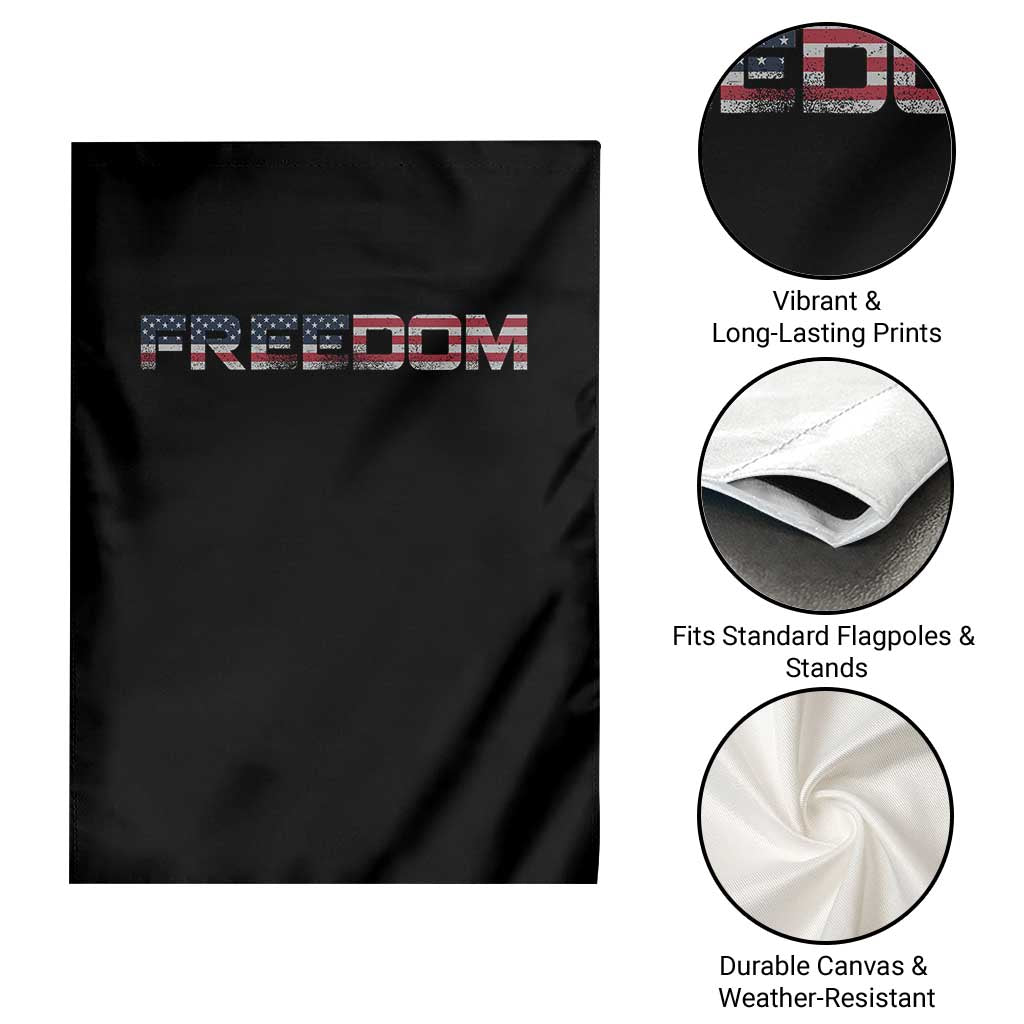 Freedom Patriotic Motivational Quote American Flag Garden Flag TS11 Print Your Wear