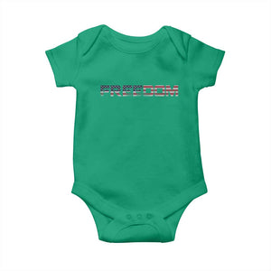 Freedom Patriotic Motivational Quote American Flag Baby Onesie TS11 Irish Green Print Your Wear