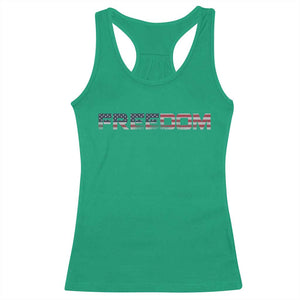 Freedom Patriotic Motivational Quote American Flag Racerback Tank Top TS11 Irish Green Print Your Wear