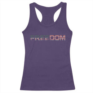 Freedom Patriotic Motivational Quote American Flag Racerback Tank Top TS11 Purple Print Your Wear