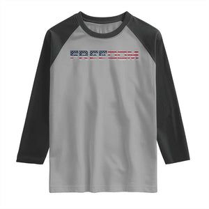 Freedom Patriotic Motivational Quote American Flag Raglan Shirt TS11 Sport Gray Black Print Your Wear