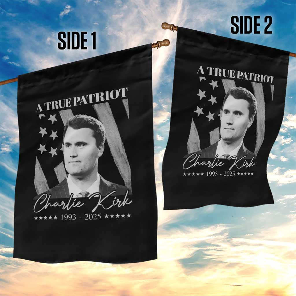 A True Patriot Charlie Kirk Garden Flag Vintage American Flag TS11 Print Your Wear