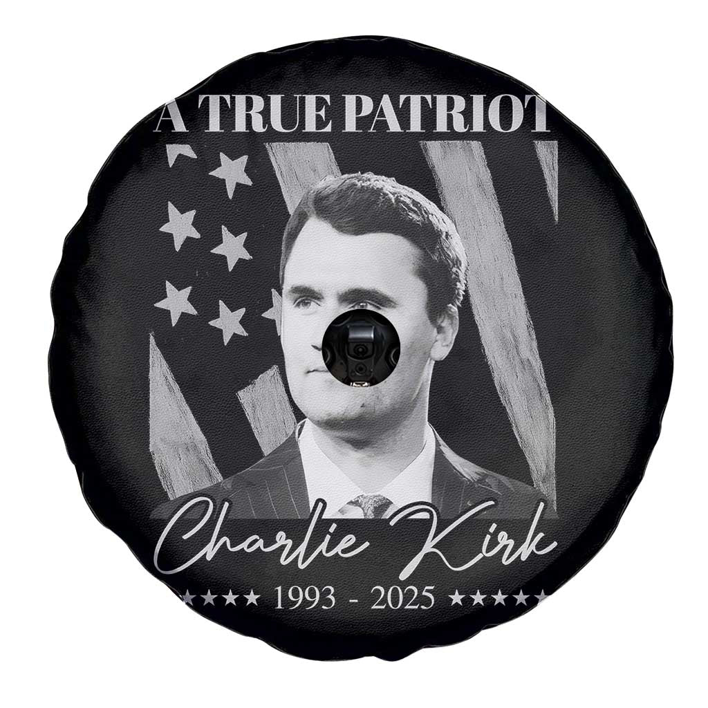 A True Patriot Charlie Kirk Spare Tire Cover Vintage American Flag TS11 Print Your Wear