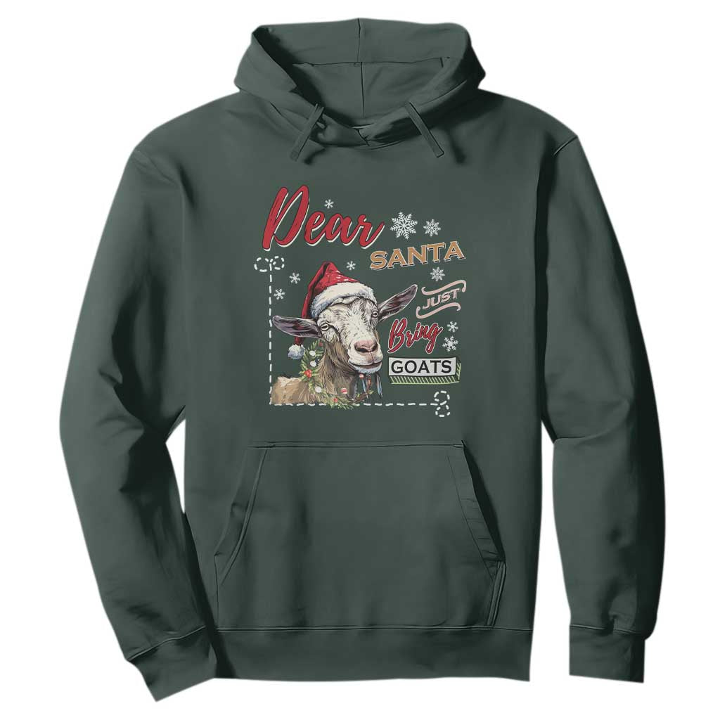 Funny Yule Hoodie Dear Santa Just Bring Goats Krampus TS11 Dark Forest Green Print Your Wear