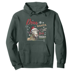 Funny Yule Hoodie Dear Santa Just Bring Goats Krampus TS11 Dark Forest Green Print Your Wear