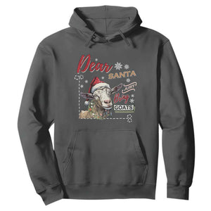 Funny Yule Hoodie Dear Santa Just Bring Goats Krampus TS11 Dark Heather Print Your Wear