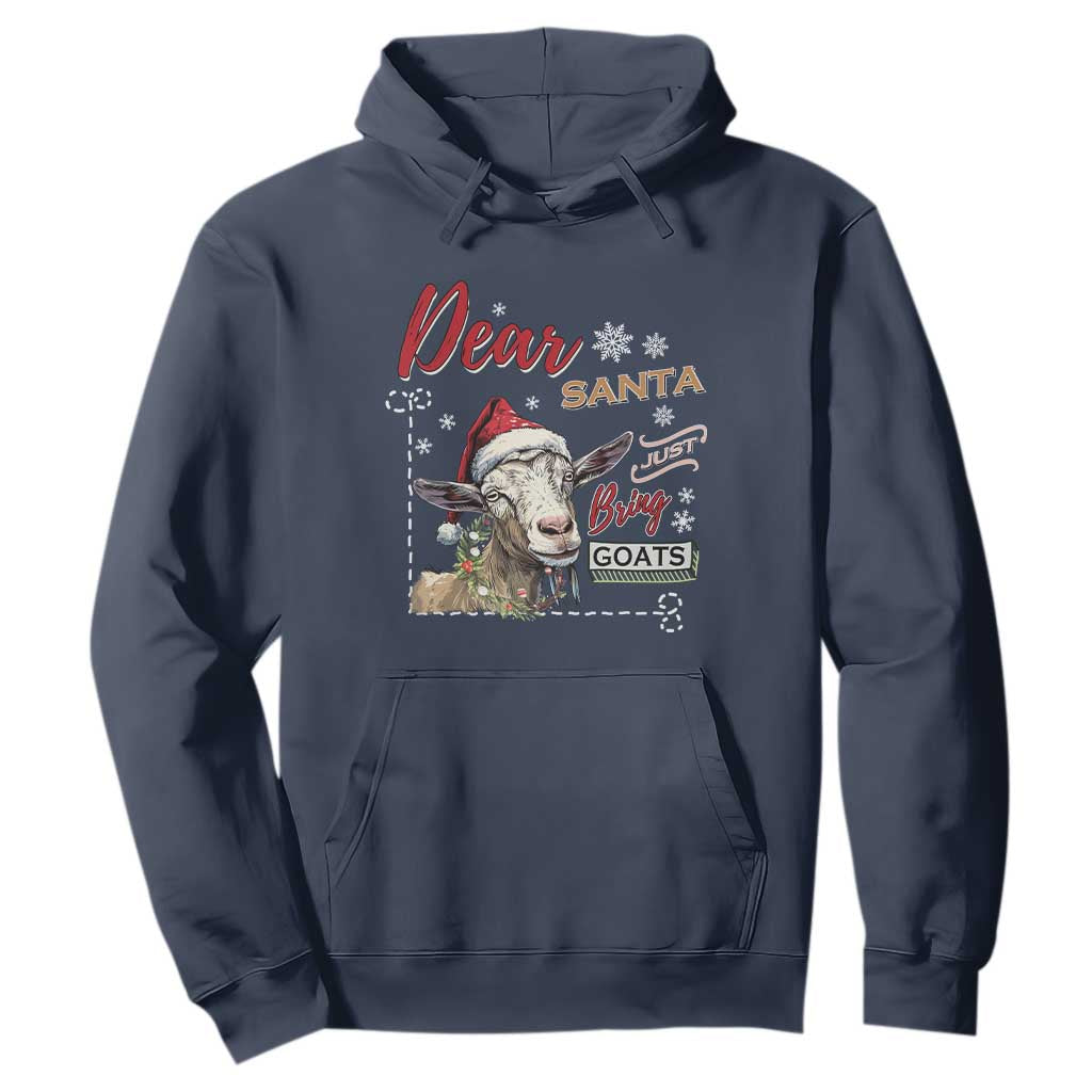 Funny Yule Hoodie Dear Santa Just Bring Goats Krampus TS11 Navy Print Your Wear