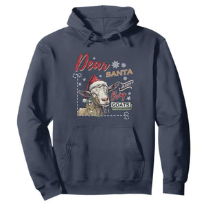Funny Yule Hoodie Dear Santa Just Bring Goats Krampus TS11 Navy Print Your Wear