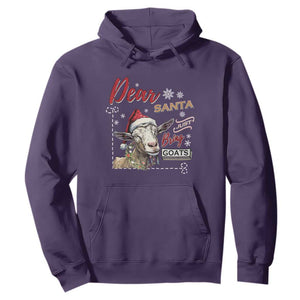 Funny Yule Hoodie Dear Santa Just Bring Goats Krampus TS11 Purple Print Your Wear