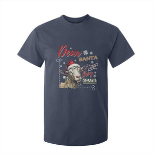 Funny Yule T Shirt For Kid Dear Santa Just Bring Goats Krampus TS11 Navy Print Your Wear