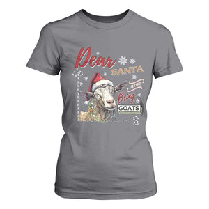 Funny Yule T Shirt For Women Dear Santa Just Bring Goats Krampus TS11 Charcoal Print Your Wear