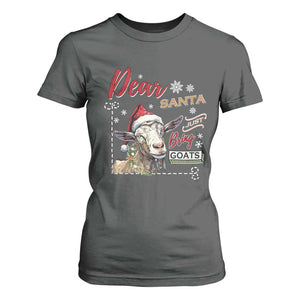 Funny Yule T Shirt For Women Dear Santa Just Bring Goats Krampus TS11 Dark Heather Print Your Wear