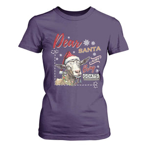 Funny Yule T Shirt For Women Dear Santa Just Bring Goats Krampus TS11 Purple Print Your Wear