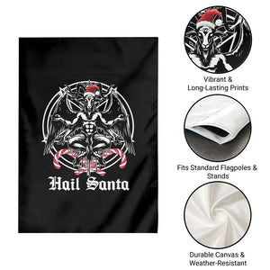 Hail Santa Gothic Christmas Garden Flag Baphomet Gothmas Pentagram TS11 Print Your Wear