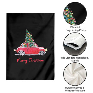 Merry Christmas Garden Flag Vintage Xmas Tree Car TS11 Print Your Wear