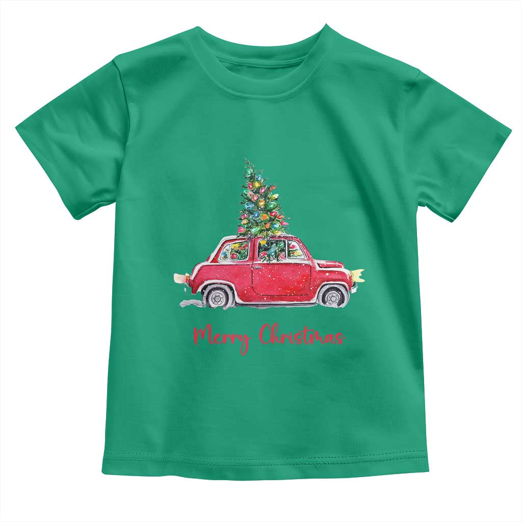 Merry Christmas Baby Shirt Vintage Xmas Tree Car TS11 Irish Green Print Your Wear