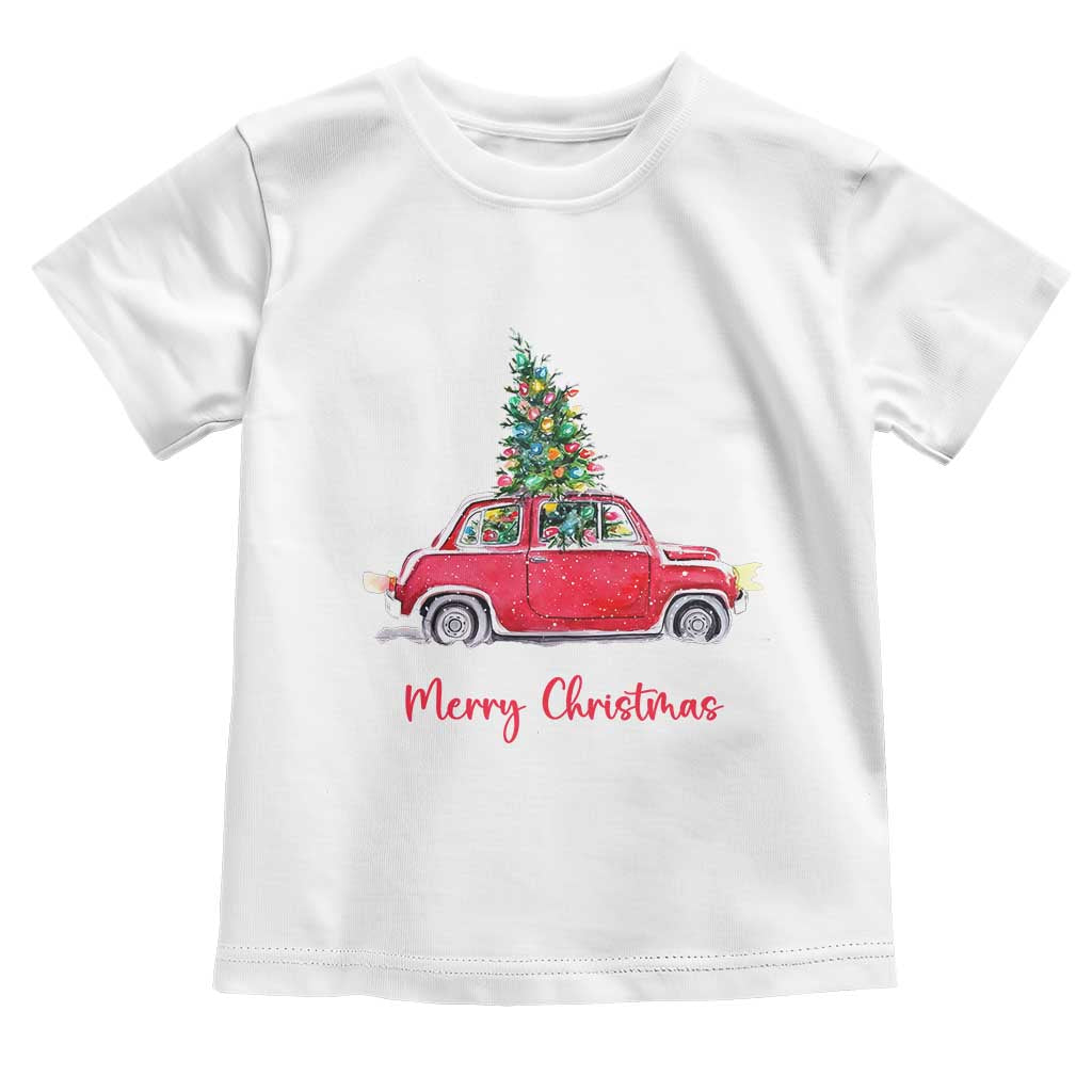 Merry Christmas Baby Shirt Vintage Xmas Tree Car TS11 White Print Your Wear
