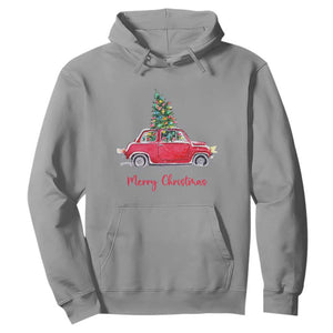 Merry Christmas Hoodie Vintage Xmas Tree Car TS11 Sport Gray Print Your Wear